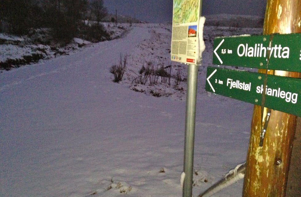 Litt meir snå så hadde det vore mogeleg å ta seg ein skitur tysdag kveld. MMS-foto: Arne Frøkedal