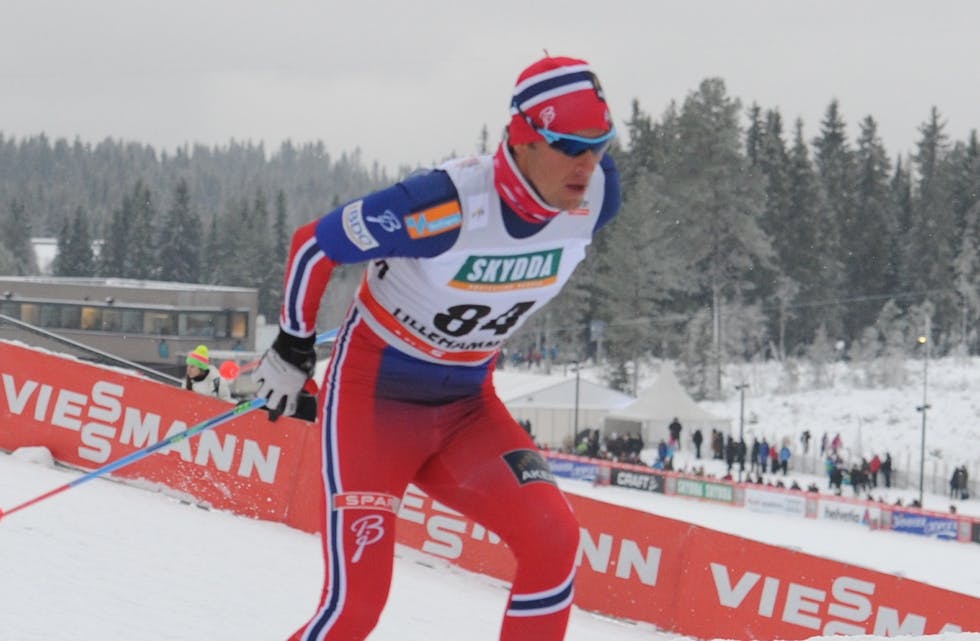 Chris Jespersen fekk ein solid sjetteplass på 10 kilometer friteknikk i verdscupen på Lillehammer i dag. Her frå sprintprologen i går. Foto: Svein Halvor Moe