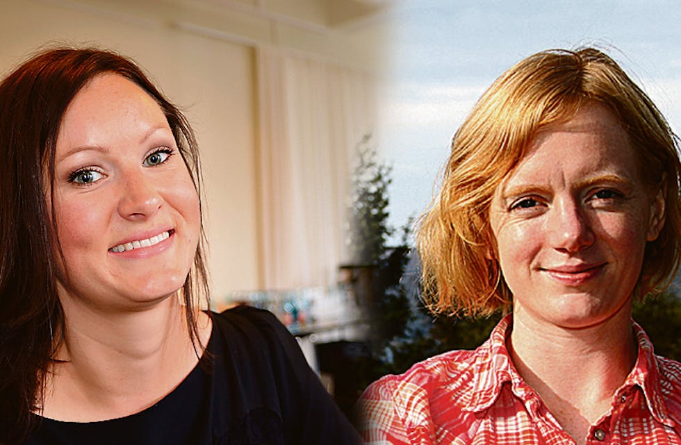 Agnes Ravatn (t.v) og Erika Fatland er to av ti på lista over Noregs viktigaste forfattarar under 35 år. 