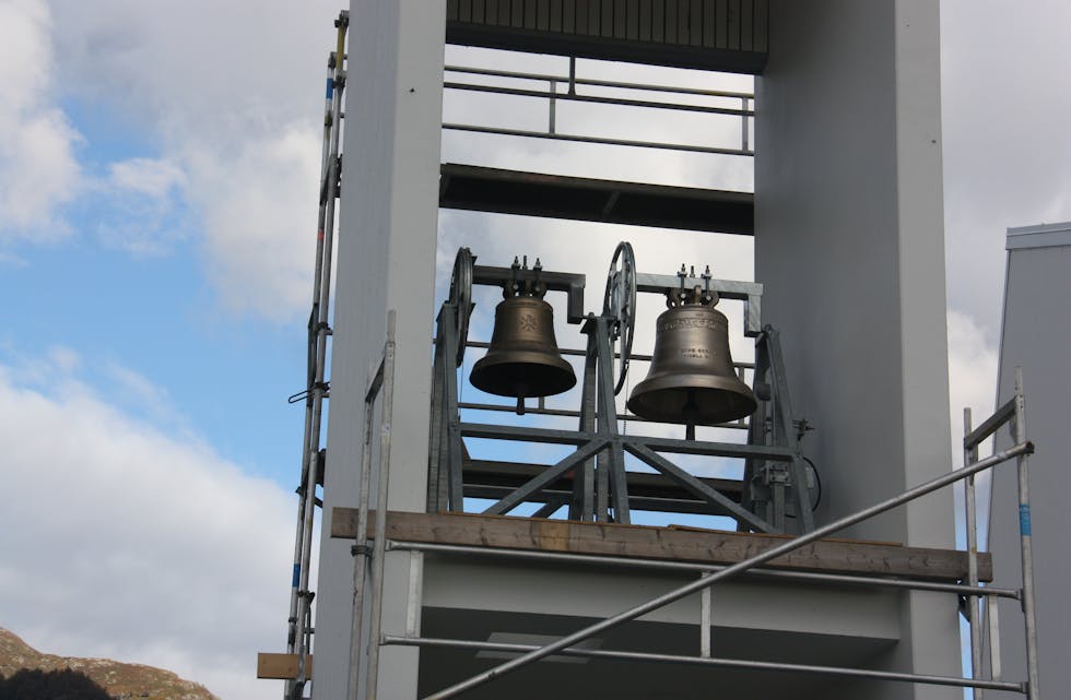 Søndag blir det lyd i det nye klokketårnet ved Etne kyrkje.
Foto:Irene Mæland Haraldsen