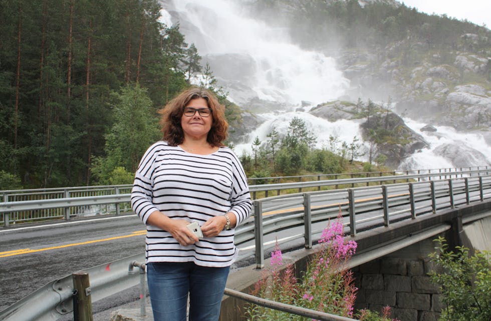 Gir ikkje opp. Nina Kaltwasser har opplevd fleire nedturar i arbeidet med å bygga eit besøkssenter under Langfoss.
ARKIVFOTO