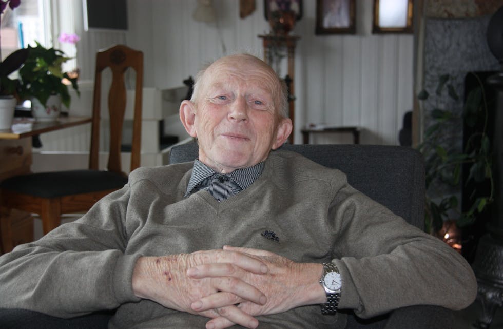 Godt humør. Snart 80 år gamle Erik Grønnestad har alltid eit smil på lur.
Foto: Irene Mæland Haraldsen