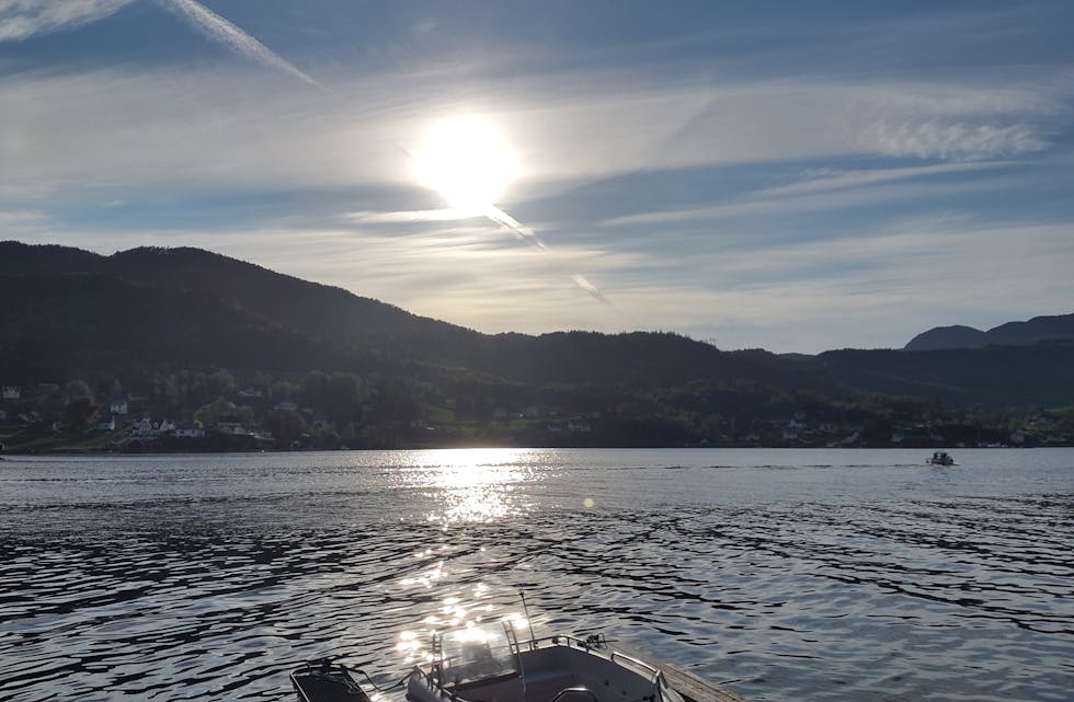 Solnedgang i Vatsfjorden.
Foto: Gro Karin Velde
