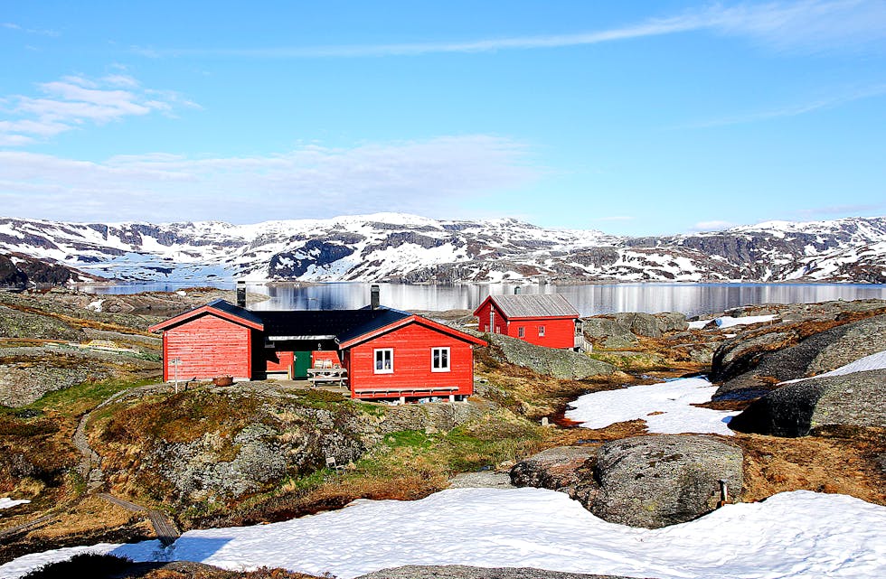 Haugesund Turistforening sine hytter ved Løkjelsvatnet er eit populært utfartsmål, og høyrer til den såkalla Gullruta i Etnefjella.
Arkivfoto: Lars K. Gjerde
