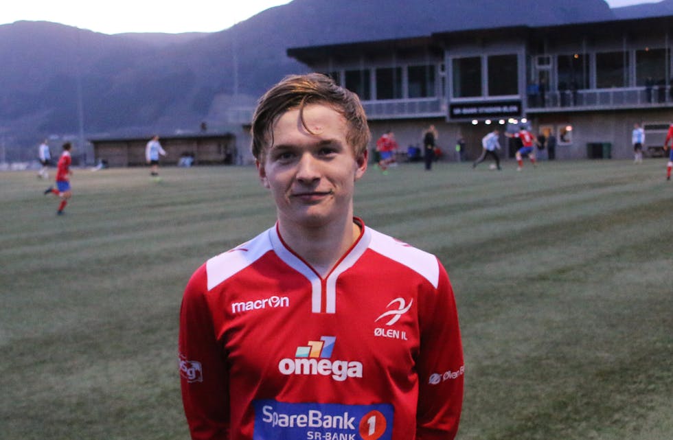 Bjørn Tore Lunde skåra tre mål for Ølen og sikra sigeren mot Rubbestadnes. Foto: Magne Skålnes