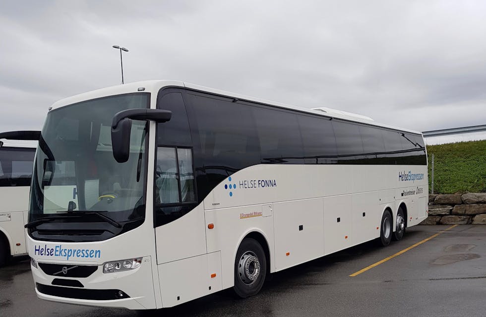 Slik ser den nye bussen ut som skal inn i transport av pasientar for Helse Vest.
Pressefoto
