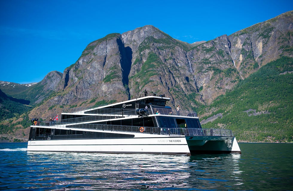«Ship of the Year». Det er søsterskipet til «Future of the Fjords» som Westcon skal bidra til å gjera heilelektrisk.
Pressefoto