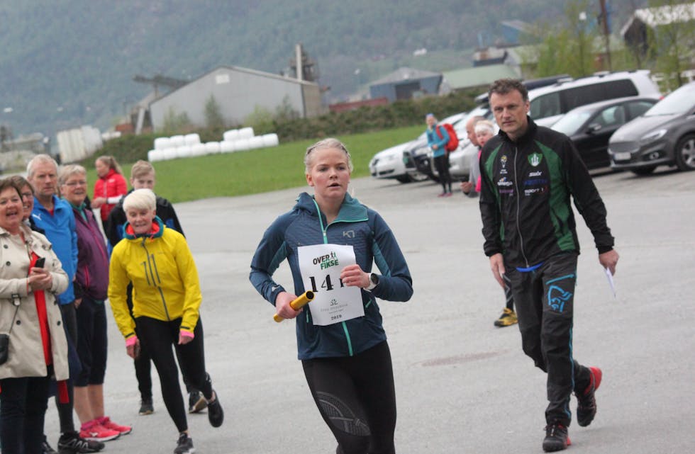 Ann Elen Sandsgård sikra inn den siste etappen for vinnar-laget «Blanda Drops», i 2019.
Arkivfoto: Øystein Birkenes