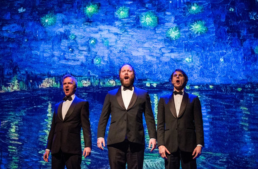 Tre tenorar garanterer julestemning til sitt publikum. 
Foto: Privat