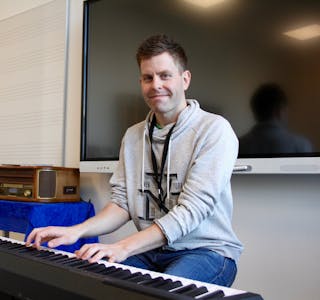 Einar Bakke blir inspirert av filmmusikk når han komponerer.
Foto: Grethe Hopland Ravn