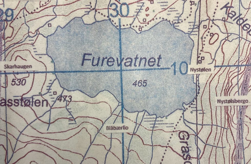 Furevatnet er døme på bruk av lokalt stadnamn i kart innsendar meiner er feil.
