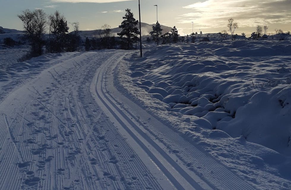 Snøen er kome og skiløypene preparerte i lystraseen mellom Opheim i Ølen og Fjellstøl i Sandeid.
Foto: Privat