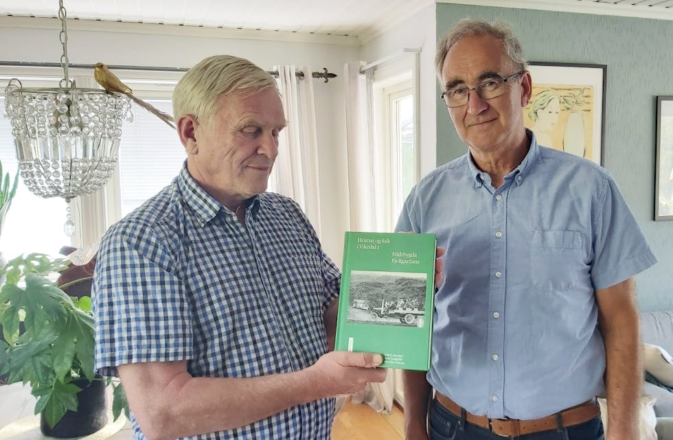 Historikar Jan Magne Arntsen (t.v.) og sosiolog Thor Geir Harestad er i gang med ein biografi om den einaste statsministeren frå Rogaland, Jens Hundseid.