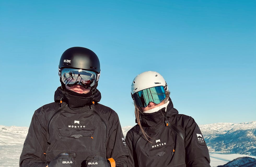 Ikkje lett å kjenna igjen desse. Bak hjelm og briller skjuler Mari Vestbø og Mari Haslemo i 1 STA seg.
Foto: Privat