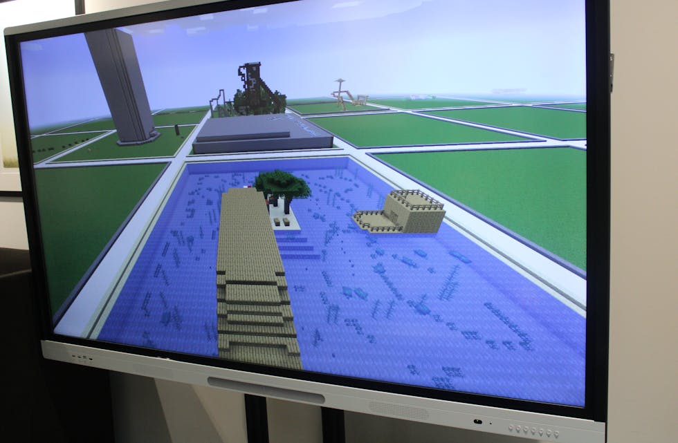 Det blei bygd stort på Minecraft. Foto: Svein-Erik Larsen