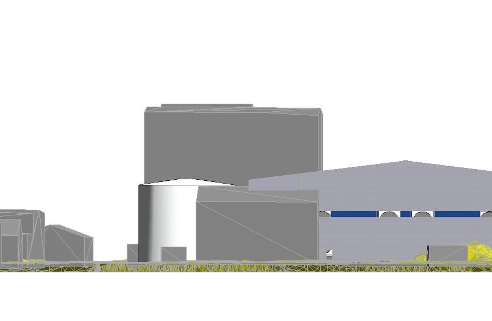 Renevo AS sitt planlagde biogass-fabrikk på Tongane i Etne.
ILLUSTRASJON: RENEVO