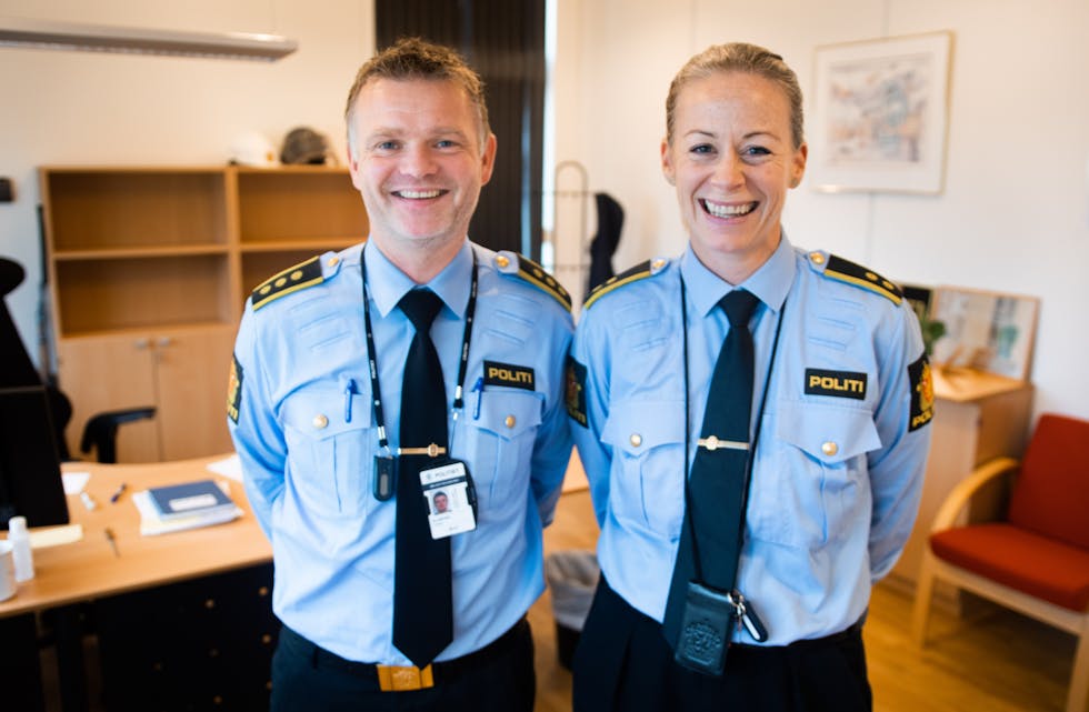 Fredrik Alvestad og Kari Rørtveit har no starta opp i stillingane som høvesvis stasjonssjef og seksjonsleiar ved Etne og Vindafjord politistasjon.
FOTO: TORSTEIN TYSVÆR NYMOEN