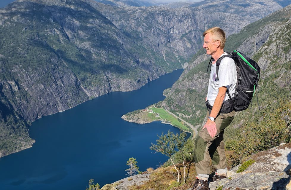 Ernst Arne Sælevik trivst godt på tur i fjellheimen.
Foto: Privat