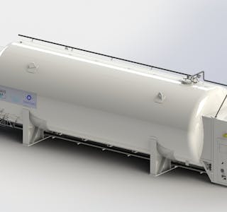 Slik kan ein fyllestasjon for biogass sjå ut.
Illustrasjonsfoto: Biogass Energi AS