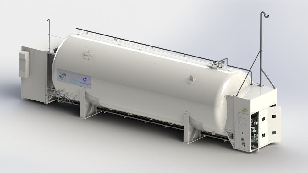 Slik kan ein fyllestasjon for biogass sjå ut.
Illustrasjonsfoto: Biogass Energi AS