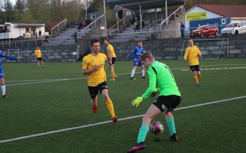Tore Berakvam Stokka skåra eitt mål i kampen mot Haugar 2. FOTO: Magne Skålnes