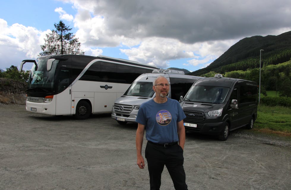 Lars Landa er ein av to som driv taxi i Vindafjord. Foto: Heidi Berakvam