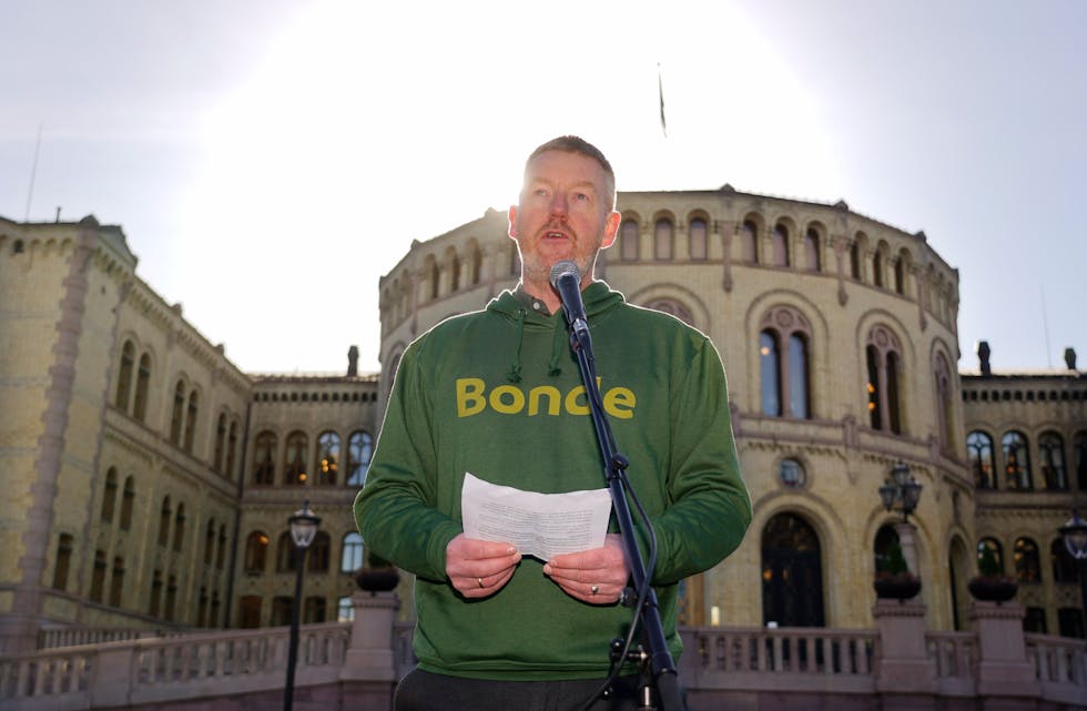 Bjørn Gimming blei torsdag attvald som leder i Noregs Bondelag. Foto: Heiko Junge / NTB / NPK