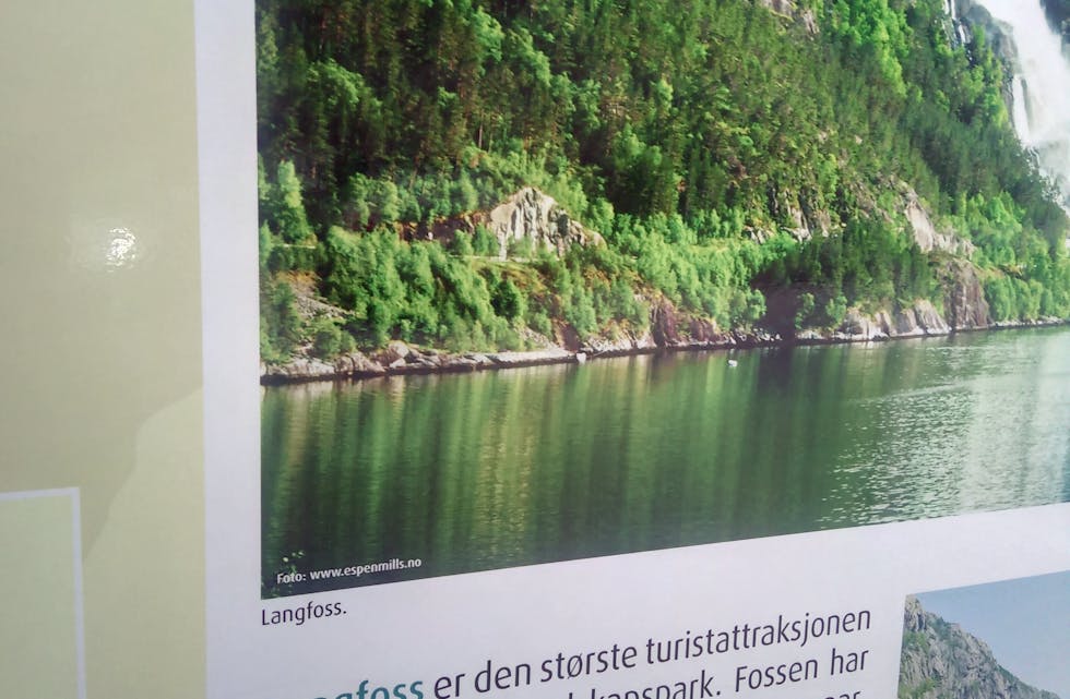 Skribenten viser til at  turistattraksjonen Langfoss i Åkrafjorden i si tid stod i fare for å bli utbygd.
Foto: Privat