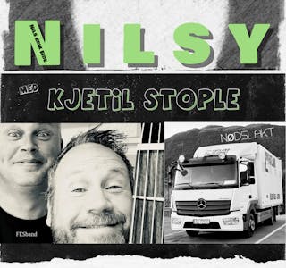 Coveret til den ny singelen. Kjetil Stople (f.v.) har tatt bilete av naudslaktbilen, mens Nils Erik Eide har tatt fellesbilete og designa coveret.