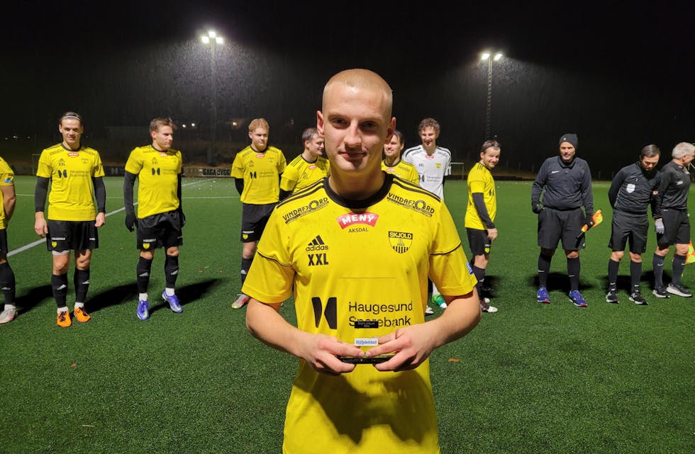 Simon Mala Kuijs er «Årets spiller» i Tysvær Bygdeblad 2022. Foto: Alf-Einar Kvalavåg/Tysvær Bygdeblad