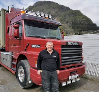Reidar Markhus tek med seg sin Scania til Vestlandstreffet på Rulledstad.
FOTO: PRIVAT