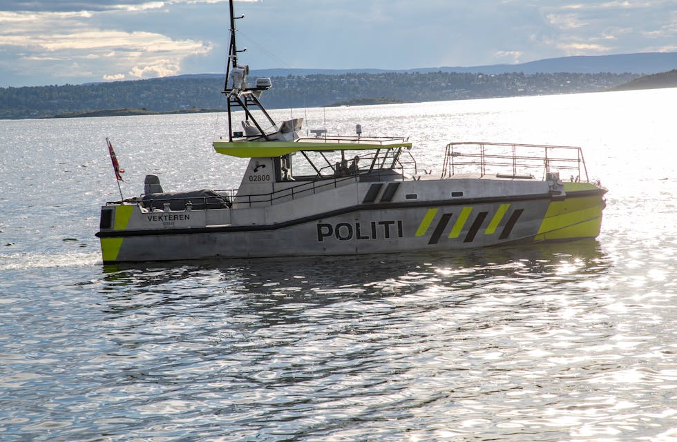 Her patruljerer politiet sin utrykningsbåt «Vekteren» 
Foto: Geir Olsen / NTB