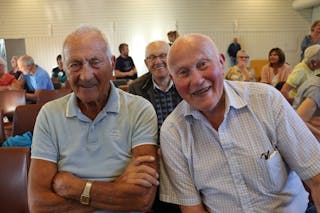 89 år gamle Nils Åsheim (t.v.) og Johannes Slåke (91)  var ikkje i tvil om at dei ville bu heime lengst mogleg.
Foto: Irene Mæland Haraldsen