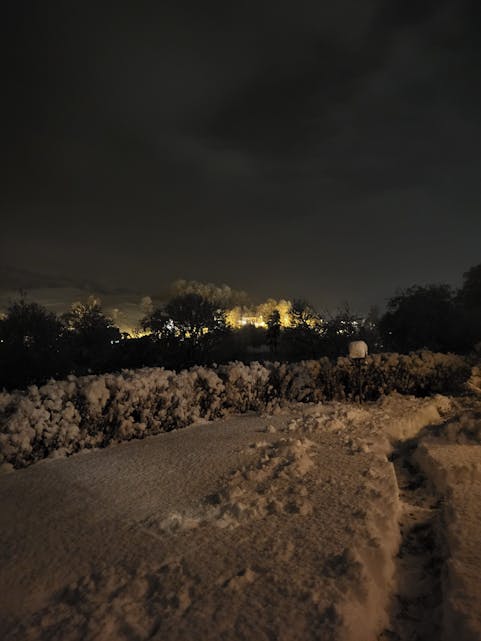 Vintervkeld med utsikt mot Likskar og Etne sentrum.
FOTO: MORTEN MÆHLE