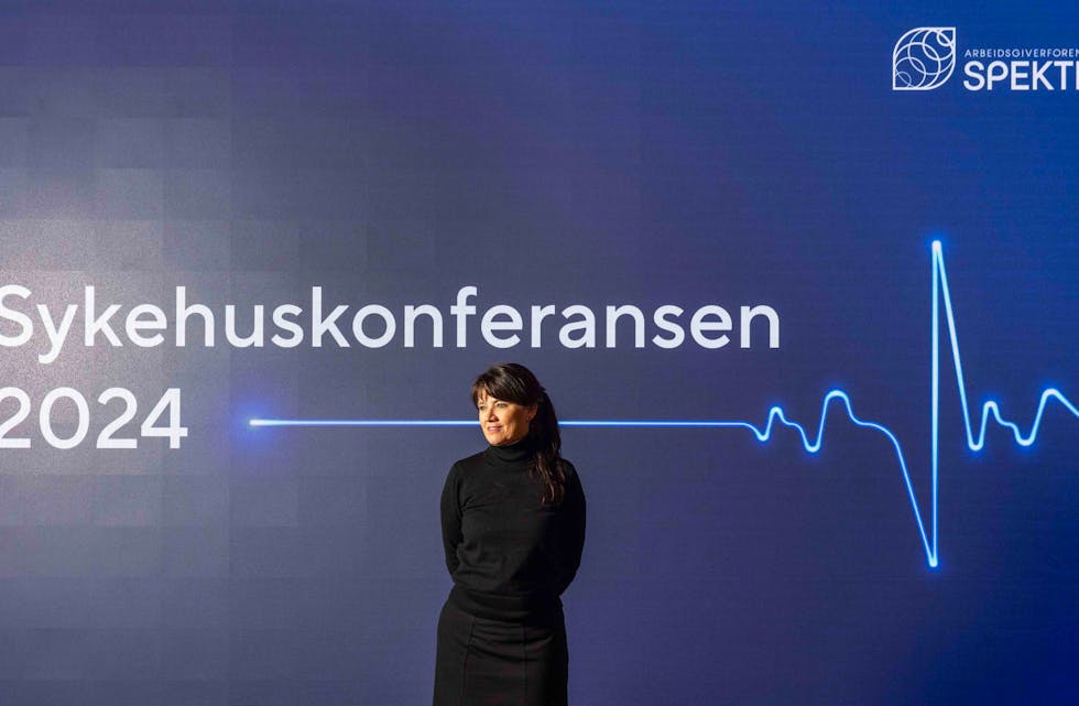 Anne-Kari Bratten på Sjukehuskonferansen torsdag. Foto: Spekter