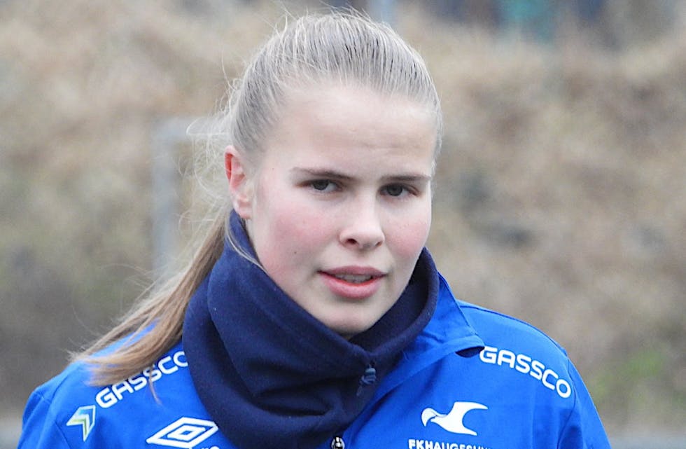 Kristine Hustveit Nybru har blitt FKH-spelar med samarbeidsavtalen mellom FK Haugesund og Avaldsnes. Ho er i tillegg jamt og trutt med i aldersbestemte landslagstroppar. Arkivfoto: FKH
