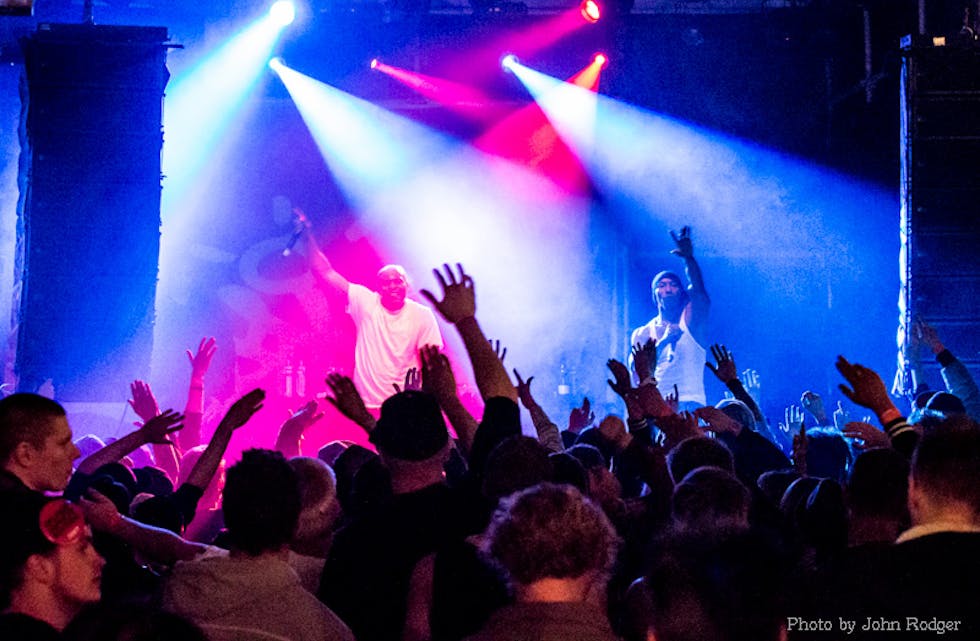 Artisten ONYX på scena under hiphop-festivalen Xplosif. Foto: John Rodger