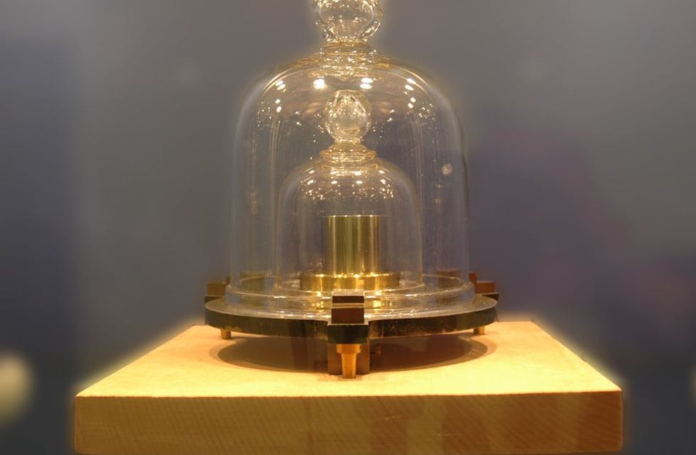 Prototypen av kilogrammet. Foto: Thomas Framnes/ Justervesenet/ NPK